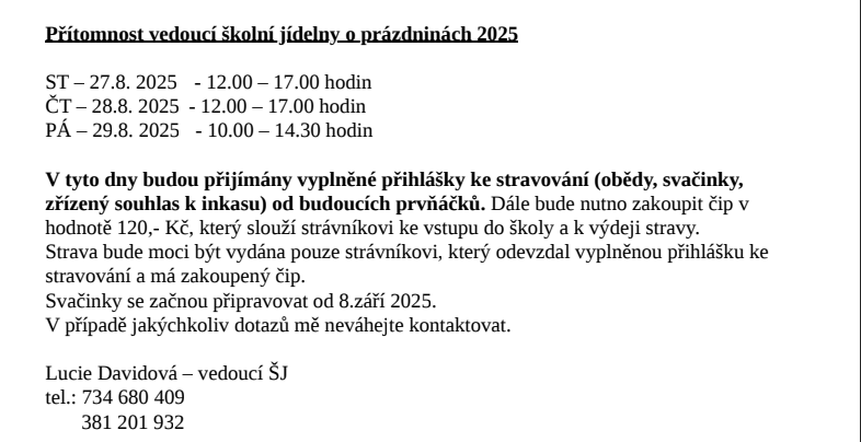 Školní jídelna