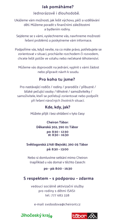 Nabídka služeb Cheiron